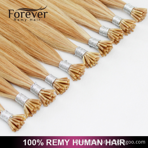 Xuchang Forever 7A Grade Wholesale 100% Indian Remy Human 2g strands i tip hair extensions